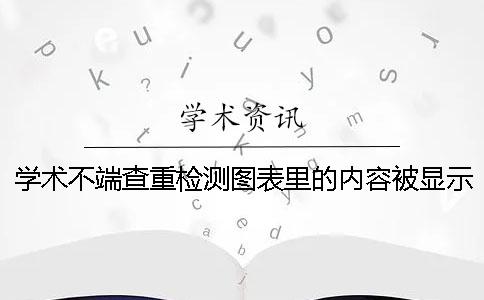 学术不端查重检测图表里的内容被显示抄袭了哪里能改重？