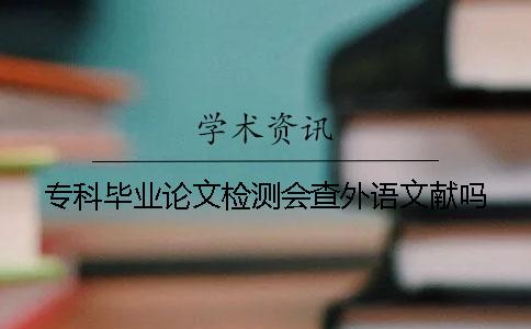 专科毕业论文检测会查外语文献吗？