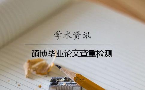 硕博毕业论文查重检测