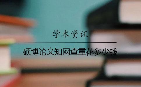 硕博论文知网查重花多少钱
